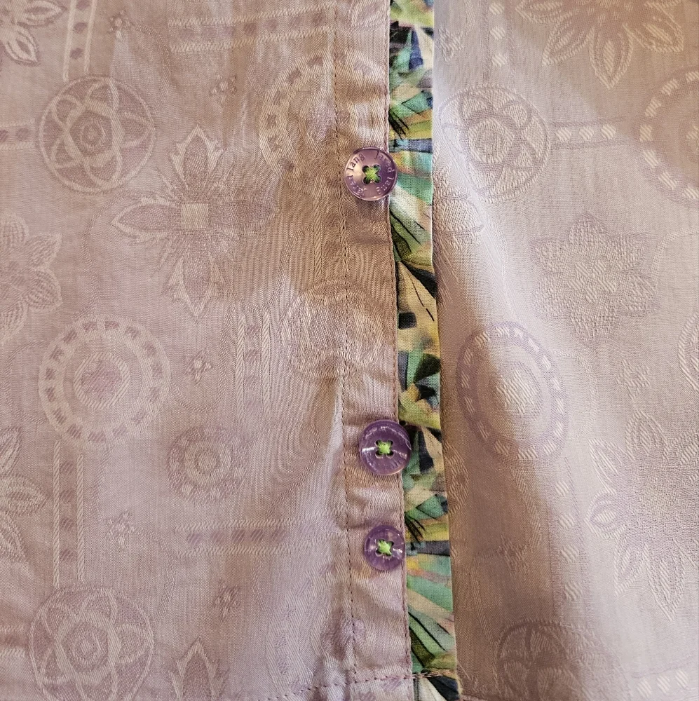 Jared Lang Men's Purple Patterned Sz2 - Picture 8 of 10